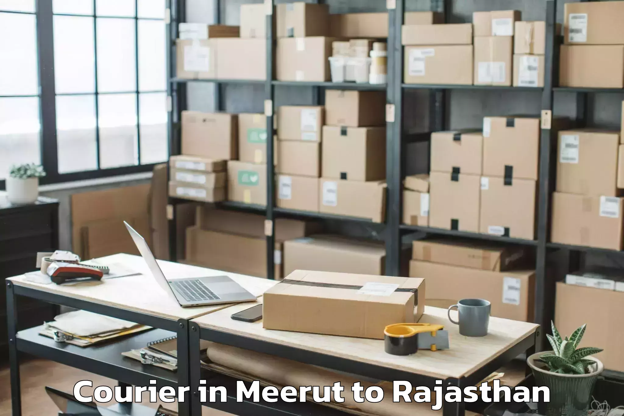 Easy Meerut to Balaran Courier Booking